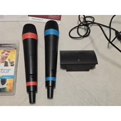 MIKROFONY BEZPRZEWODOWE SINGSTAR KPL + GRA SINGSTAR SUOMIHUIPUT PL